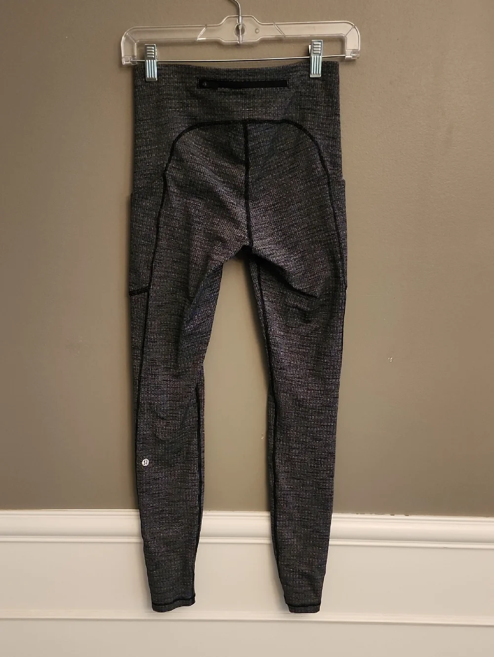 lululemon athletica Dark Charcoal Heather High-Rise Leggings with Side Pockets